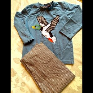 Toddler Boys Appliqué Flying Duck Playset